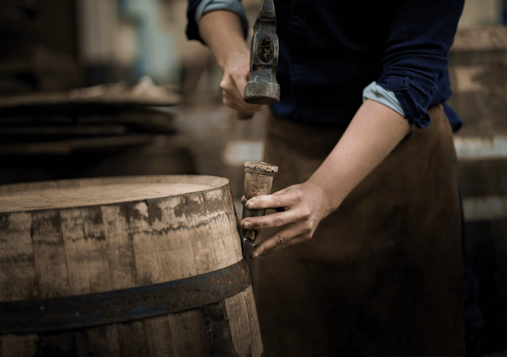 Bushmills Distillery opening a whiskey cask