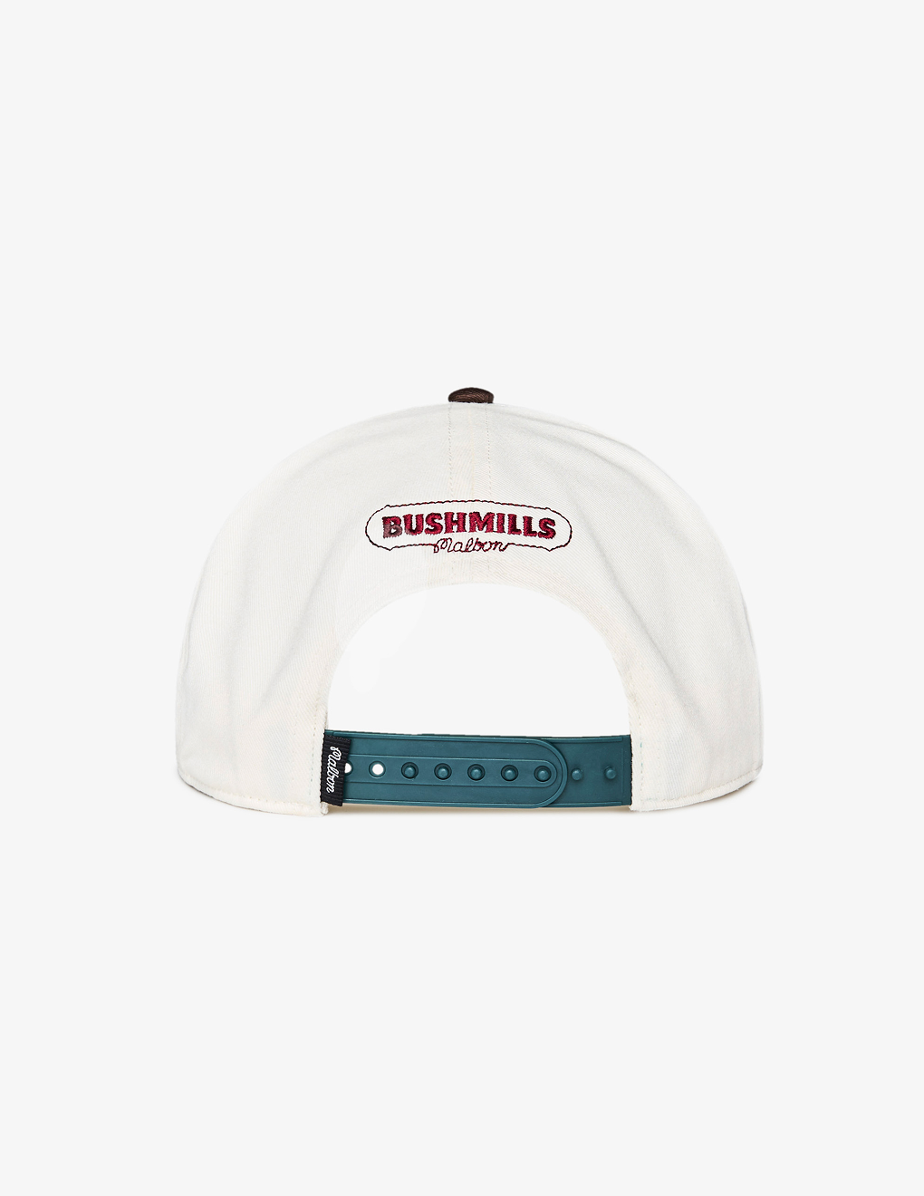 Back of Bushmills X Malbon Snapback Hat.